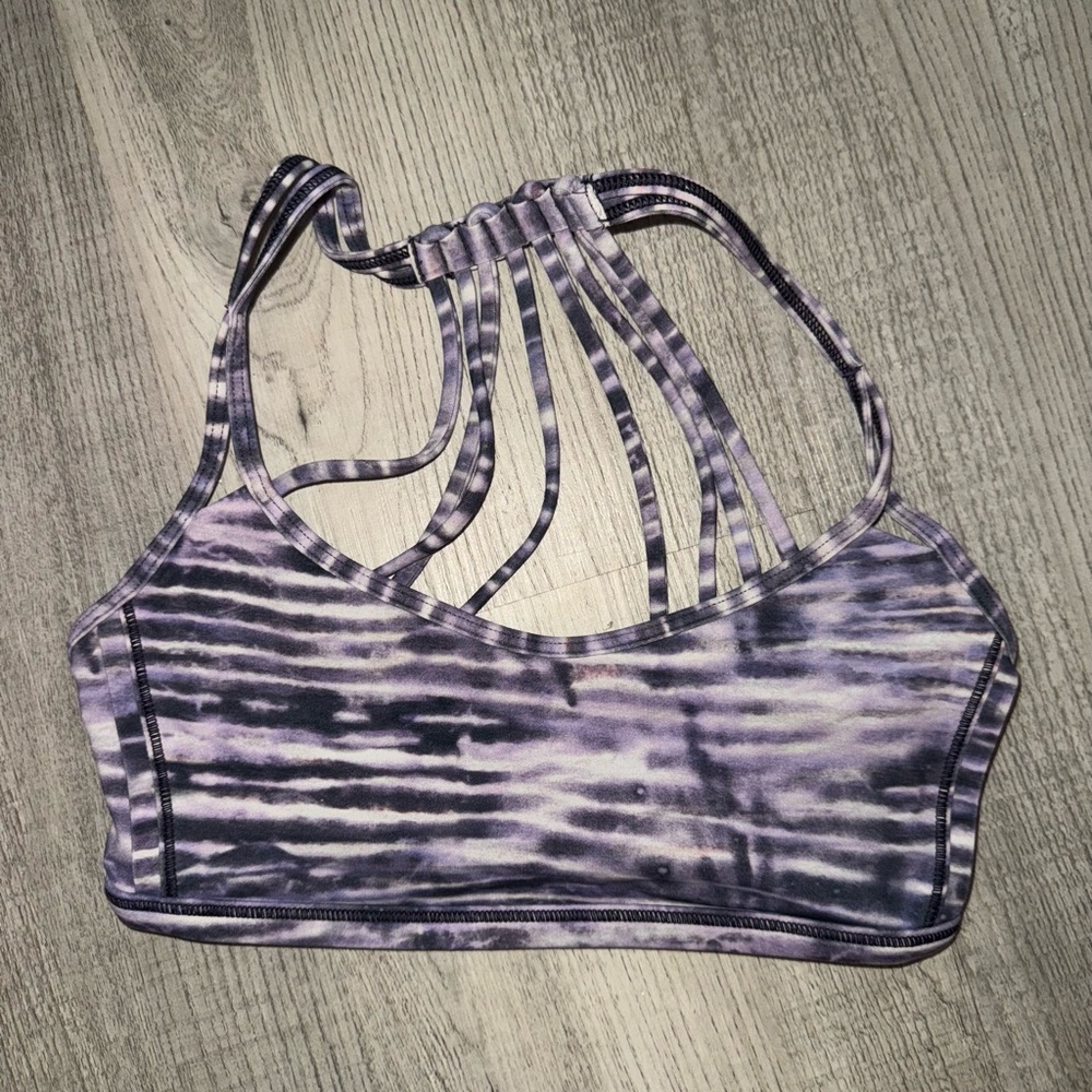 Purple Strappy Sports Bra Lululemon size 2